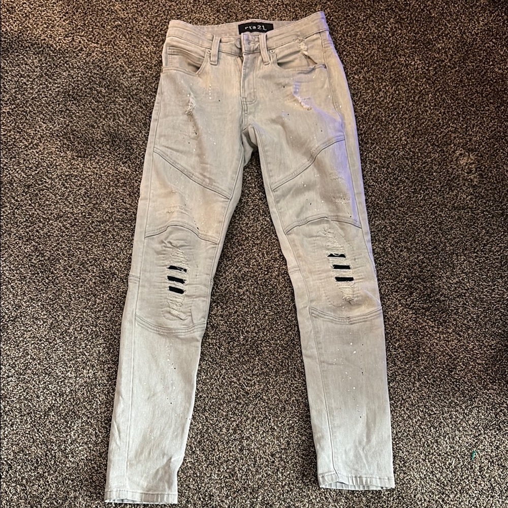 Polo Distressed Gray Jeans